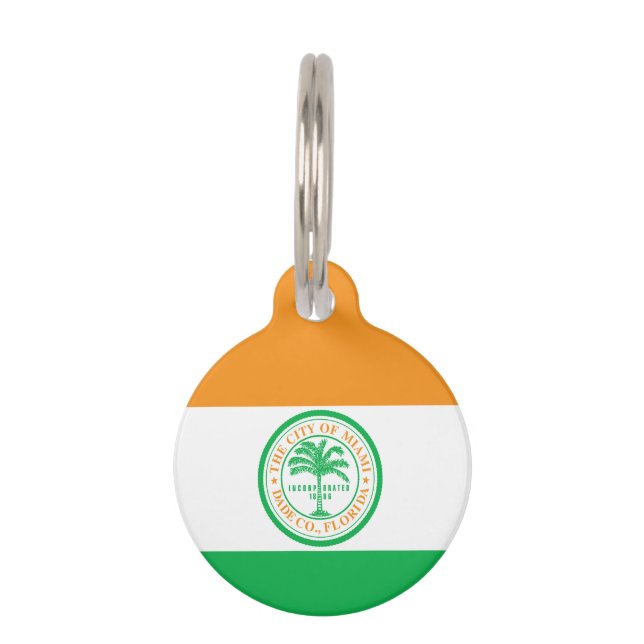 Flag of Miami, Florida Pet Name Tag (Front)
