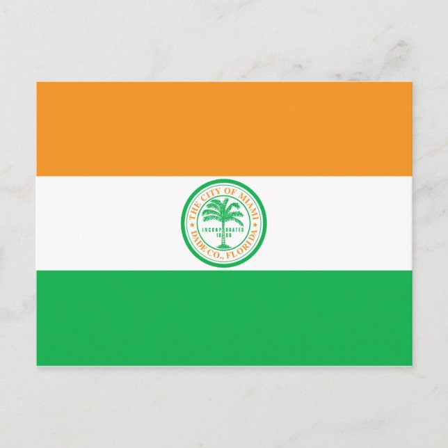 Flag of Miami, Florida Postcard (Front)