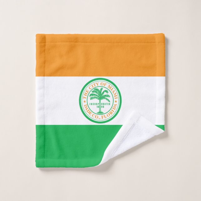 Flag of Miami, Florida Wash Cloth (Wash Cloth)