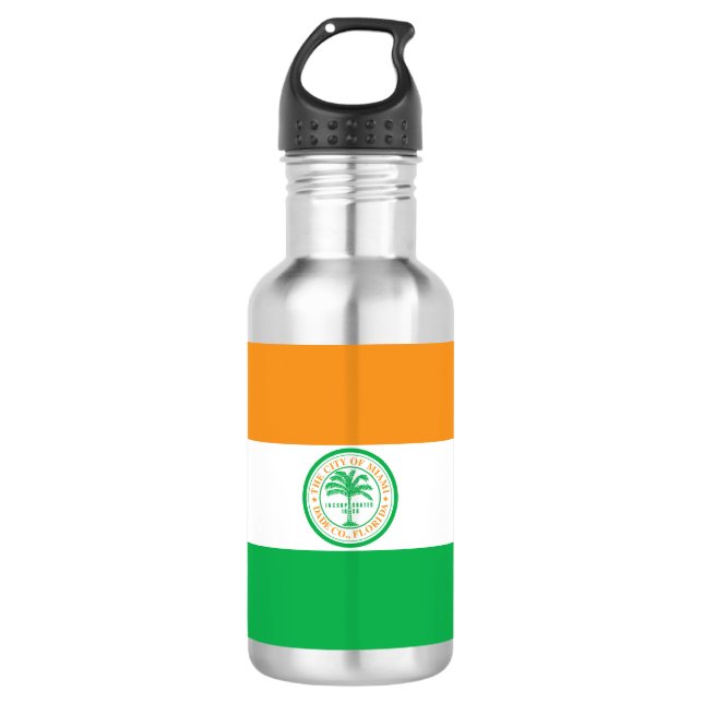 Flag of Miami, Florida Water Bottle (Front)