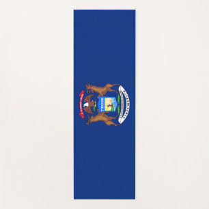 Flag of Michigan (US State) Yoga Mat