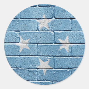 Flag of Micronesia Classic Round Sticker