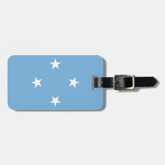Flag of Micronesia Easy ID Personal Luggage Tag (Front Horizontal)
