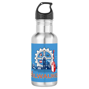 Flag of Milwaukee, Wisconsin 532 Ml Water Bottle
