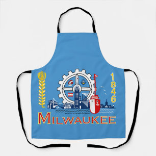Flag of Milwaukee, Wisconsin Apron