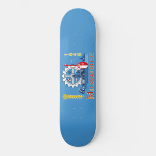 Flag of Milwaukee (Wisconsin) Skateboard