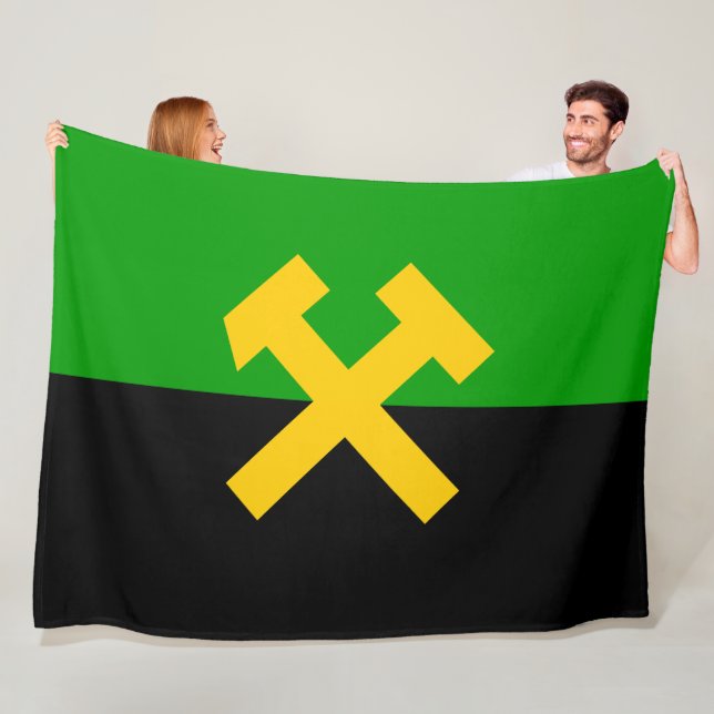 Flag of Miners and Mine Workers Fleece Blanket (In Situ)