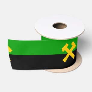 Flag of Miners and Mine Workers Satin Ribbon
