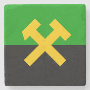 Flag of Miners and Mine Workers Stone Coaster