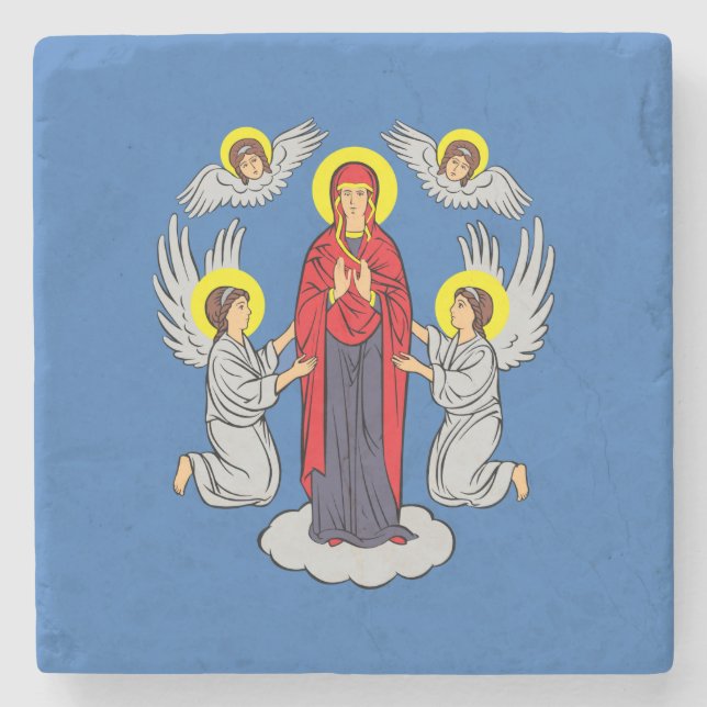Flag of Minsk (Belarus) Stone Coaster (Front)