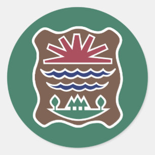 Flag of Missisquoi Western Abenaki Tribe Classic Round Sticker