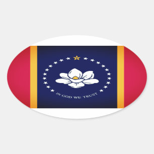 Flag of Mississippi (2020) Oval Sticker