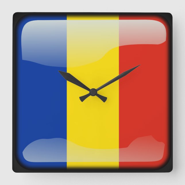 Flag of Moldova Square Wall Clock (Front)