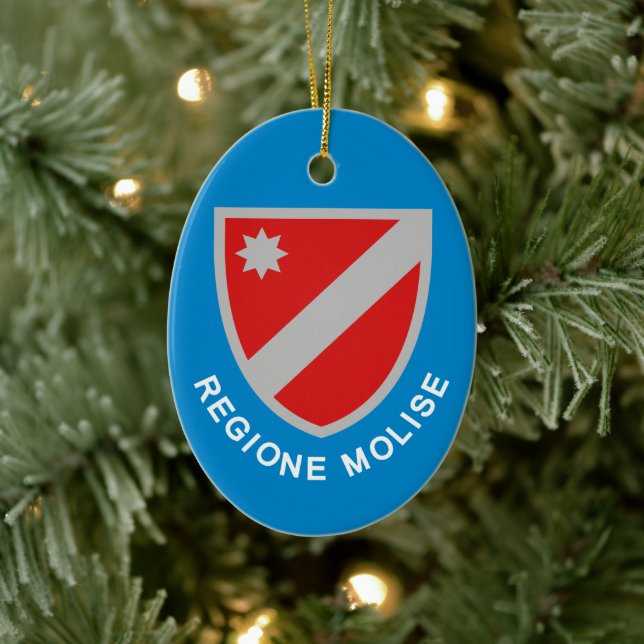 Flag of Molise Region, Italy Ceramic Tree Decoration (Tree)