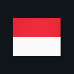 Flag of Monaco Canvas Print<br><div class="desc">This design features the national flag of Monaco (officially the Principality of Monaco), which is a sovereign city-state, country and microstate on the French Riviera in Western Europe. It is bordered by France to the north, east and west and by the Mediterranean Sea to the south. The principality is widely...</div>