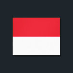 Flag of Monaco Canvas Print<br><div class="desc">This design features the national flag of Monaco (officially the Principality of Monaco), which is a sovereign city-state, country and microstate on the French Riviera in Western Europe. It is bordered by France to the north, east and west and by the Mediterranean Sea to the south. The principality is widely...</div>