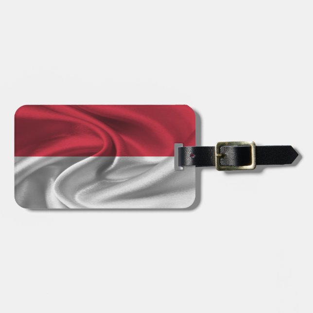 Flag Of Monaco Luggage Tag (Front Horizontal)