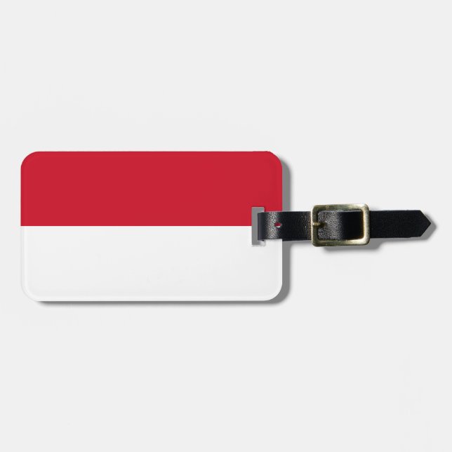 Flag of Monaco Luggage Tag (Front Horizontal)