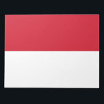 Flag of Monaco Notepad<br><div class="desc">This design features the national flag of Monaco (officially the Principality of Monaco), which is a sovereign city-state, country and microstate on the French Riviera in Western Europe. It is bordered by France to the north, east and west and by the Mediterranean Sea to the south. The principality is widely...</div>