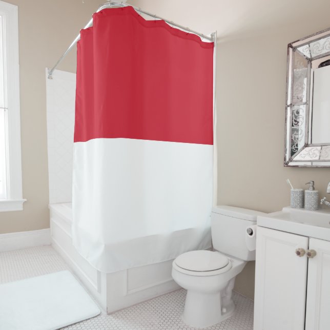 Flag of Monaco Shower Curtain (In Situ)