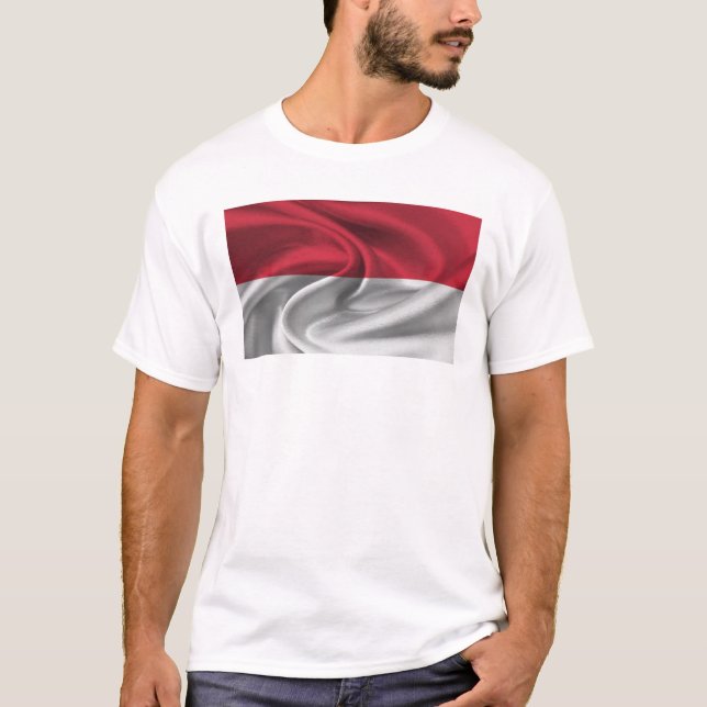 Flag Of Monaco T-Shirt (Front)