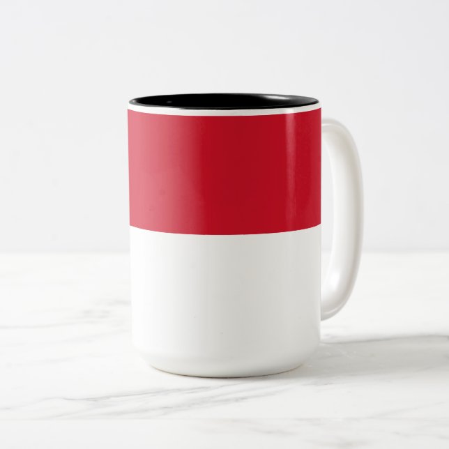 Flag of Monaco Two-Tone Coffee Mug (Front Right)