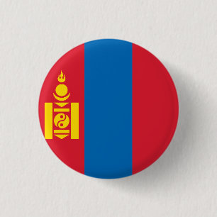 Flag of Mongolia 3 Cm Round Badge