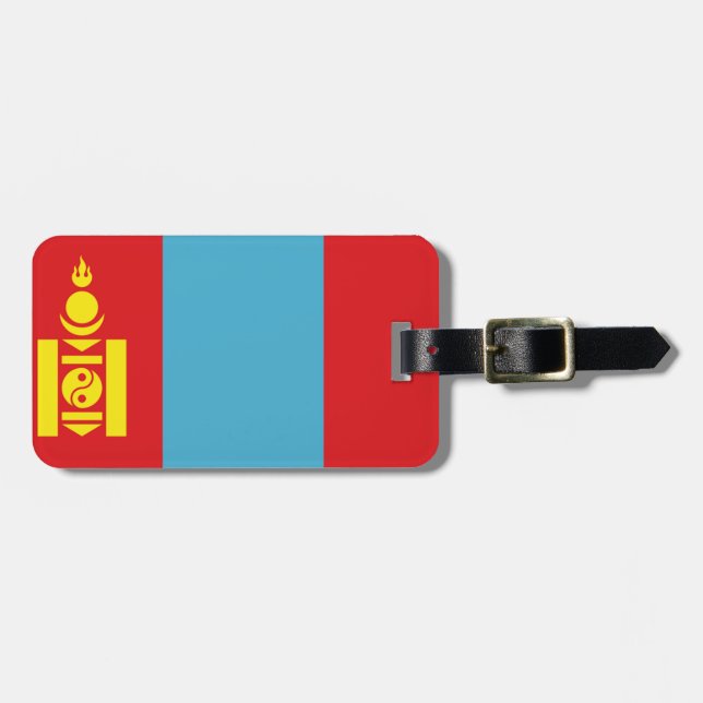 Flag of Mongolia Easy ID Personal Luggage Tag (Front Horizontal)