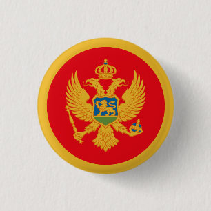 Flag of Montenegro 3 Cm Round Badge
