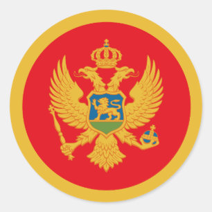 Flag of Montenegro Classic Round Sticker