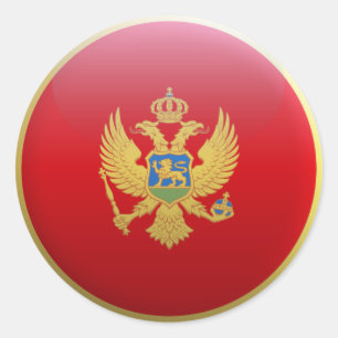 Flag of Montenegro Classic Round Sticker