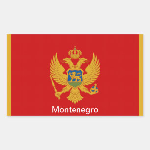 Flag of Montenegro Rectangular Sticker