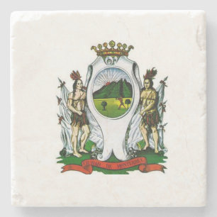 Flag of Monterrey, Nuevo León - MEXICO Stone Coaster