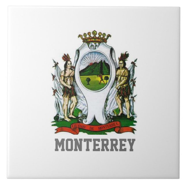 Flag of Monterrey, Nuevo León - MEXICO Tile (Front)