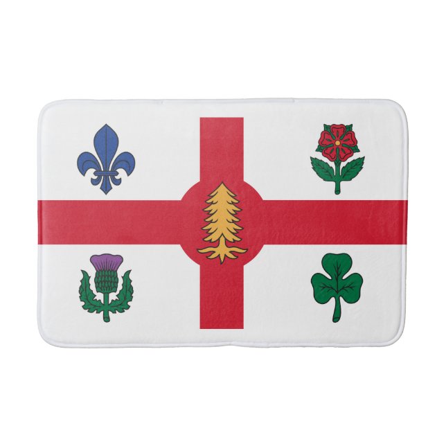 Flag of Montreal, Quebec Bath Mat (Front)