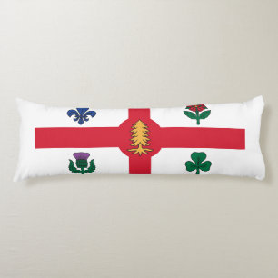 Flag of Montreal, Quebec Body Pillow
