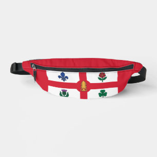 Flag of Montreal, Quebec Bum Bags