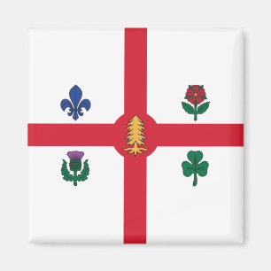 Flag of Montreal (Quebec, Canada) Magnet
