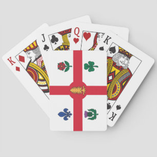Flag of Montreal (Quebec, Canada) Playing Cards