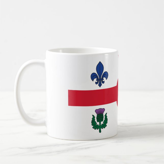 Flag of Montreal, Quebec Coffee Mug (Left)