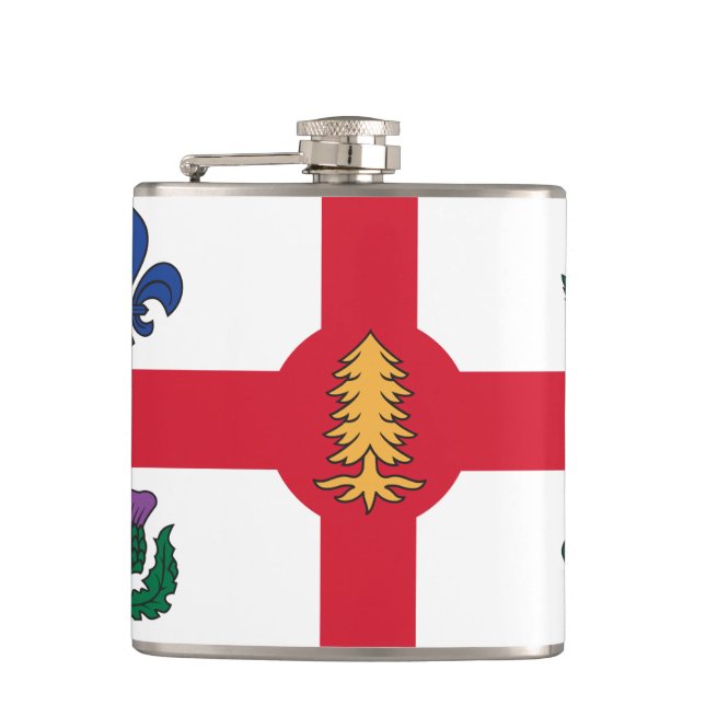 Flag of Montreal, Quebec Flask (Front)