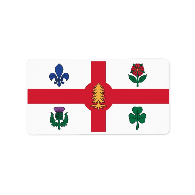 Flag of Montreal, Quebec Label (Front)