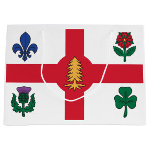 Flag of Montreal, Quebec Large Gift Bag