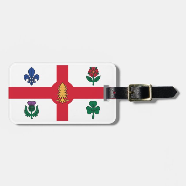 Flag of Montreal, Quebec Luggage Tag (Front Horizontal)