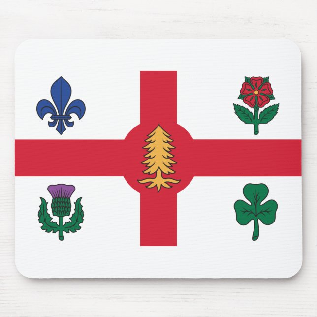 Flag of Montreal, Quebec Mouse Mat (Front)