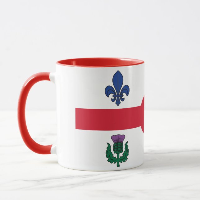 Flag of Montreal, Quebec Mug (Left)