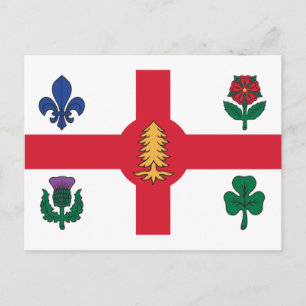 Flag of Montreal, Quebec Postcard