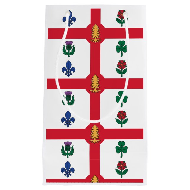 Flag of Montreal, Quebec Small Gift Bag (Front)