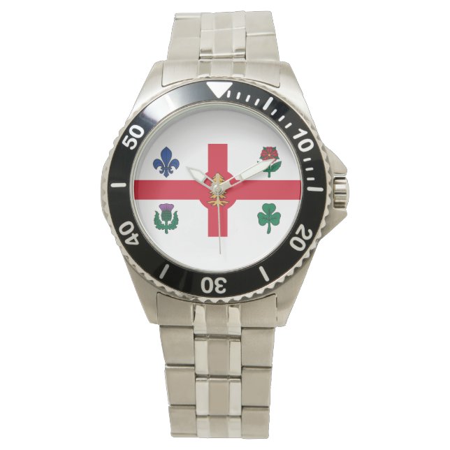 Flag of Montreal, Quebec Watch (Front)