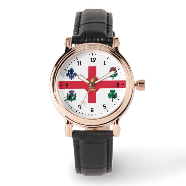 Flag of Montreal, Quebec Watch (Front)